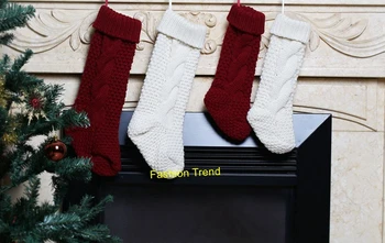 

10pcs/lot new arrival best sellers cheap wholesale hanging Christmas stocking gift socks classic holiday decoration