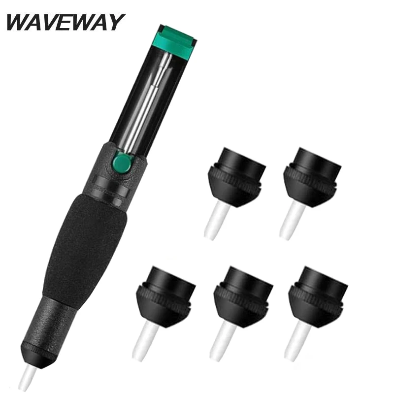 Double Ring Desoldering Suction Pump Plastic Powerful Solder Vacuum Sucker Desolder Gun Pompe A Dessouder | Инструменты