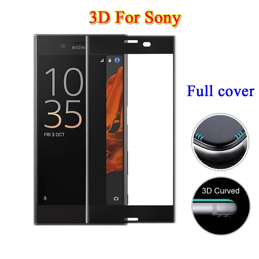 Закаленное 3d-стекло с полным покрытием для Sony Xperia XZ Premium Защитная пленка XA1 Plus XA Ultra