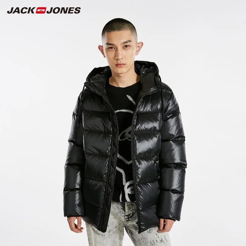 JackJones зимний мужской пуховик с капюшоном, короткое пальто, мужская одежда 218412556