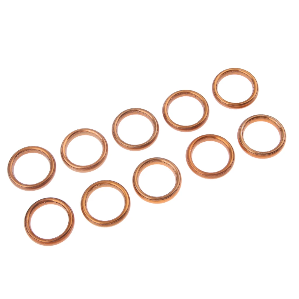 10x Motorcycle Exhaust Muffler Pipe Gaskets For Jialing JH70  CG125 250