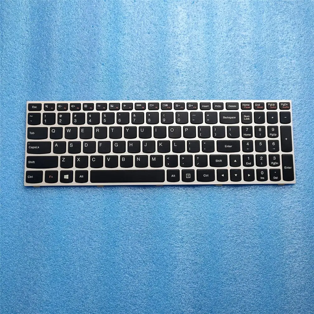 

100% Genuine New for Lenovo Ideapad 500-15 500-15ACZ 500-15ISK US English keyboard with Silver frame