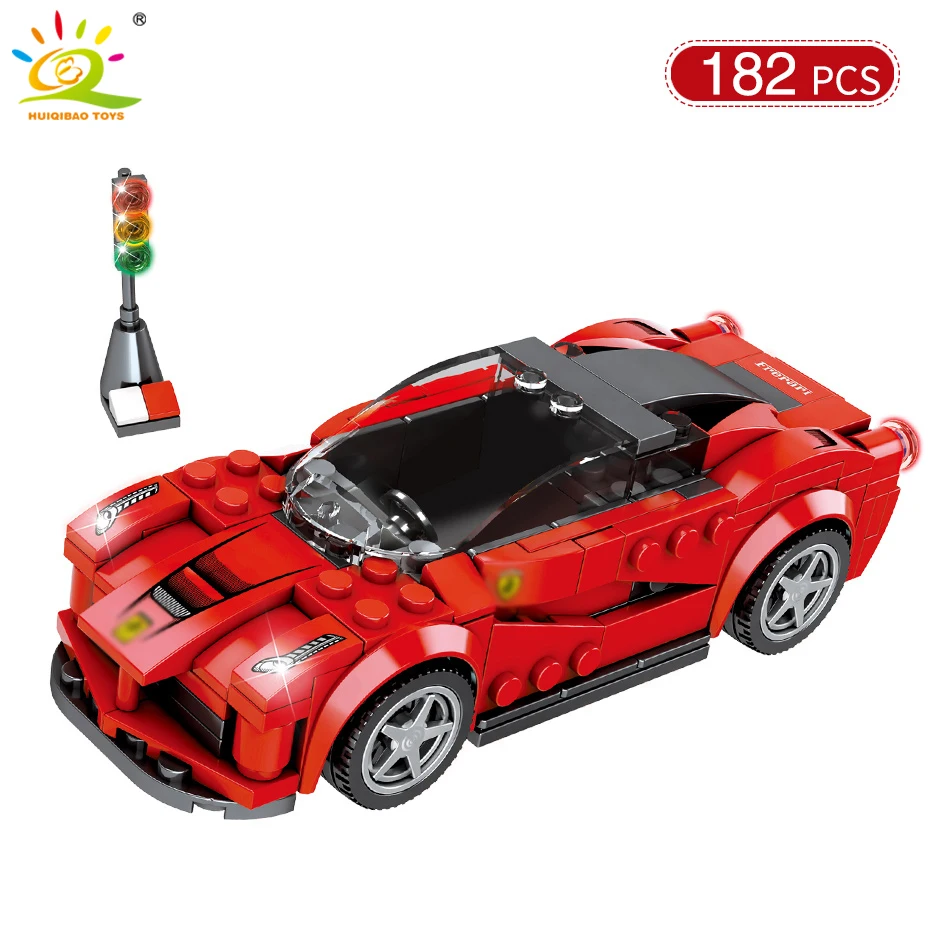 Дешево 707 шт. 4 гоночных автомобиля скоростные чемпионы DIY строительные блоки Legoing Technic город фигуры гонщиков спортивные автомобили Кирпичи игрушки ...