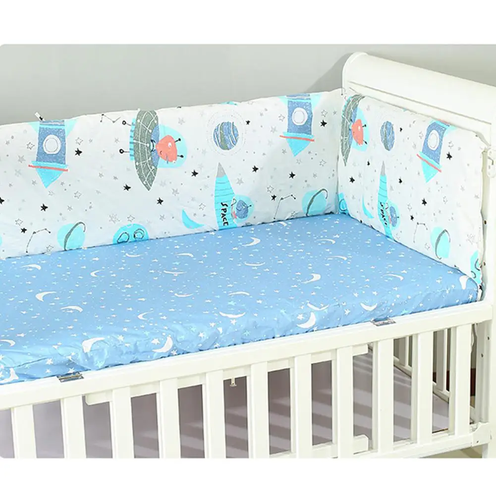 Kidlove детская кроватка бампер Съемный молния бампер из хлопка безопасное ограждение для младенцев линия bebe защита для кроватки 180*30 см