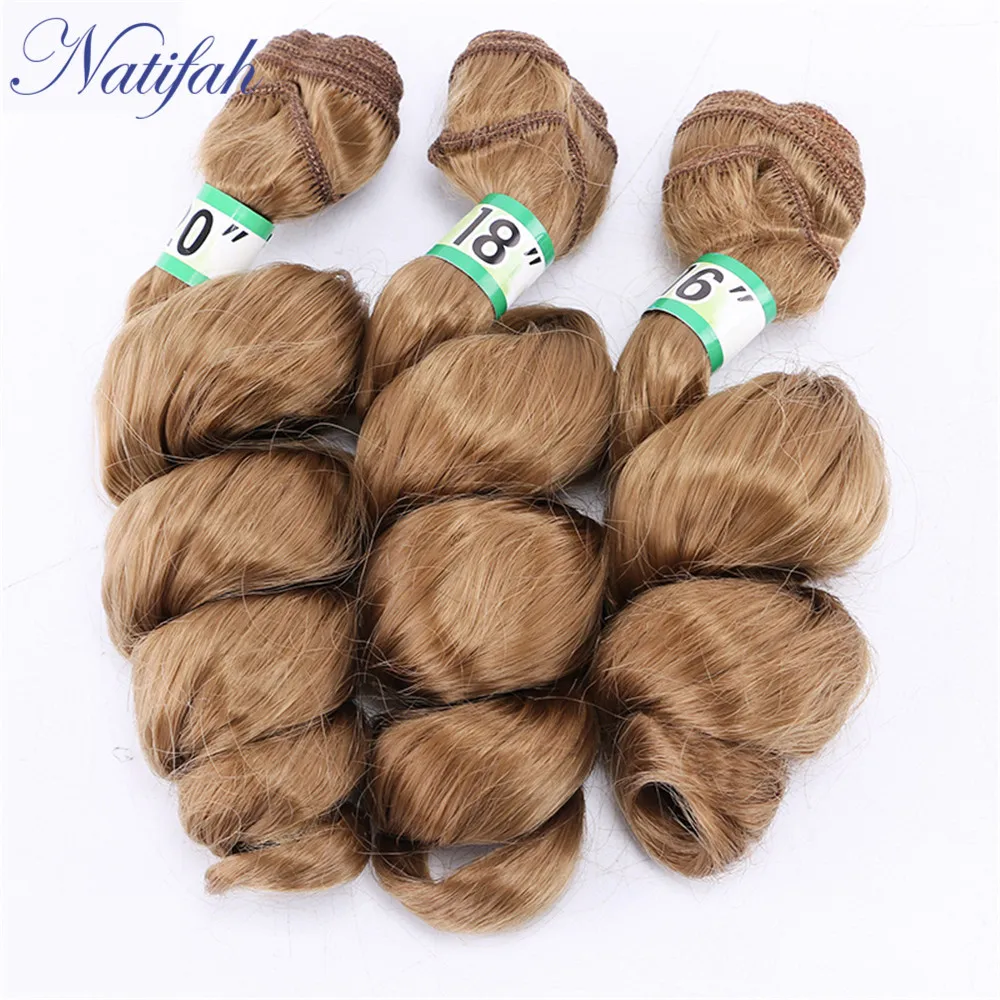 Natifah, свободные волнистые пряди, бразильские волосы, волнистые, 16, 18, 20 дюймов, одна штука, 1, 3, 4 пряди, синтетические волосы для наращивания
