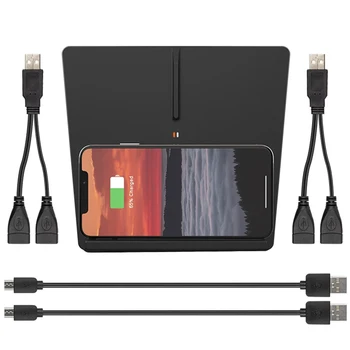 

Thin Fast Charging ABS Car Wireless Charger Black Easy Install Portable Phone Qi Standard Pad Mat Non Slip For Tesla Model 3