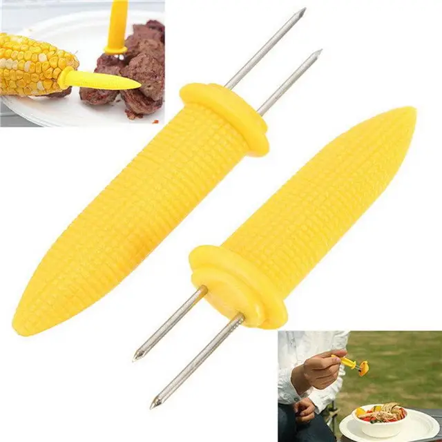 20Db 12Db 8Pcs Villát Kukorica Nyárs Rozsdamentes Acél Kukoricatartók A Macskákon Gyümölcsvillák Kültéri Barbecue Szerszám - Image 2