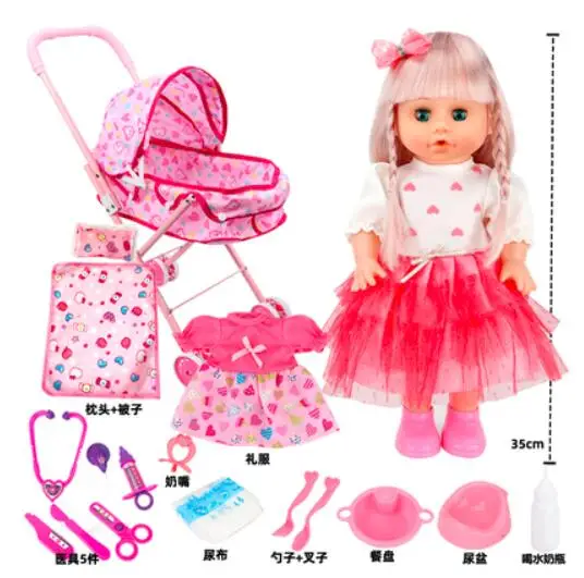 Bebe Reborn Baby Doll Cute Girl Vinyl Intelligent Talking Reborn Baby Dolls With Stroller