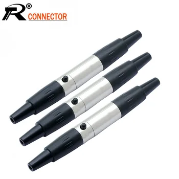 

100sets/lot 3/4/5 Pin Mini XLR Plug Jack Male+Female Connector Coupler Soldering XLR Microphone MIC Cable Wire Connector