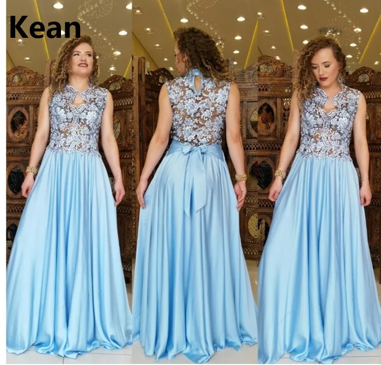 

New Arrival Evening Dress V-Neckline A-Line Lace Illusion vestidos Islamic Dubai Kaftan Saudi Arabic Evening Gown Prom Dress