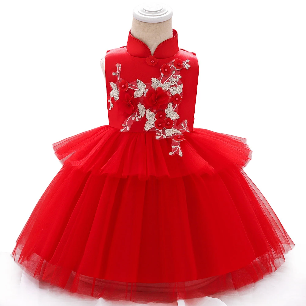 vestido de princesa infantil vermelho