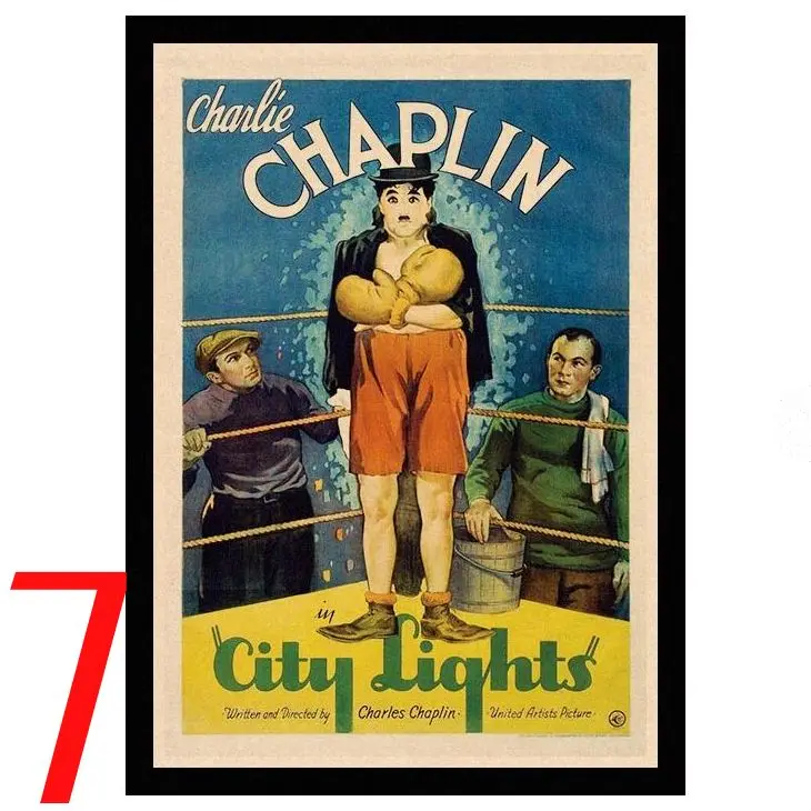 Идеальный JL Charles Chaplin город огни большой диктатор Ретро плакаты крафт обои высокое качество живопись для HBA73