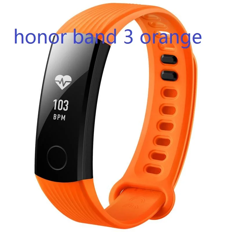 honor band 3 orange Huawei Honor Band 3 Honor band 4 смарт-браслет в режиме реального времени мониторинг сердечного ритма 5 атм водонепроницаемый для плавания фитнес-трекер - Цвет: honor band 3 orange