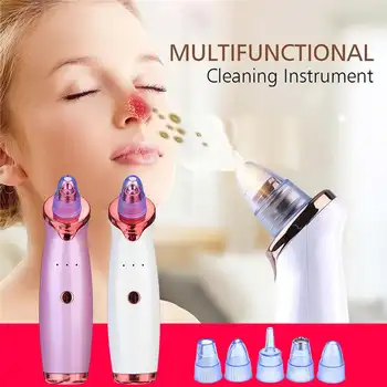 

Electric Blackhead Removal Device Electric Acne Remover Blackhead Vacuum Cleaner Tool Black Spot Skin Care Pore Cleaner & 5Heads