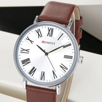 

Minimalist Men Watch Quartz Roman Numerals Wrist Watches Male Fashion Leather Strap Simple Business Clock Relogio Masculino
