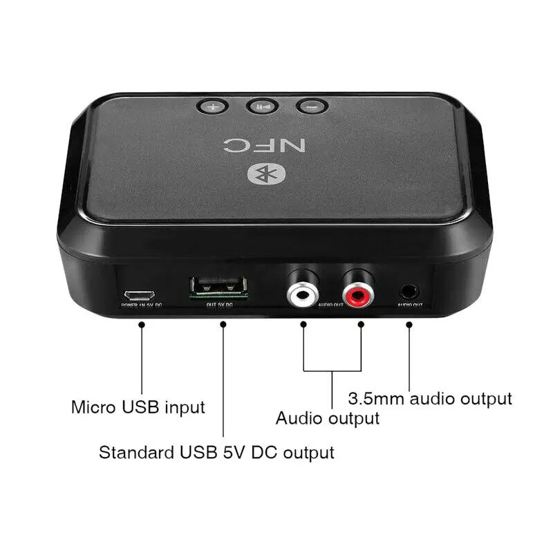 1 шт. NFC Настольный Bluetooth музыкальный приемник 4,1 Bluetooth адаптер u-диск читает Bluetooth колонки для автомобиля
