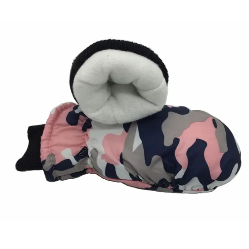 Toddler Kids Winter Camouflage Printed Full Finger Gloves Waterproof Windproof Thicken Warm Elastic Ribbed Cuff Mittens 3-5T | Спорт и