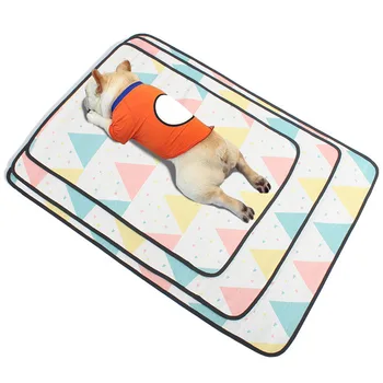 

New Ho Summer Pet Ice Silks Cooling Mat Breathable Mesh Double-side Usable Dog Cat Sleeping Mat Blanket Pad Pet Supplies SMR88