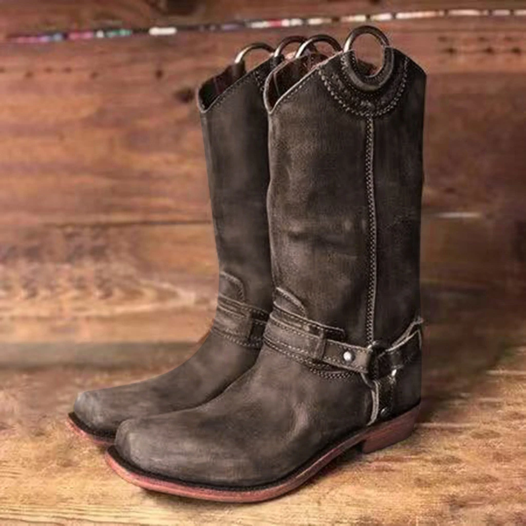 boots cowboy femme daim