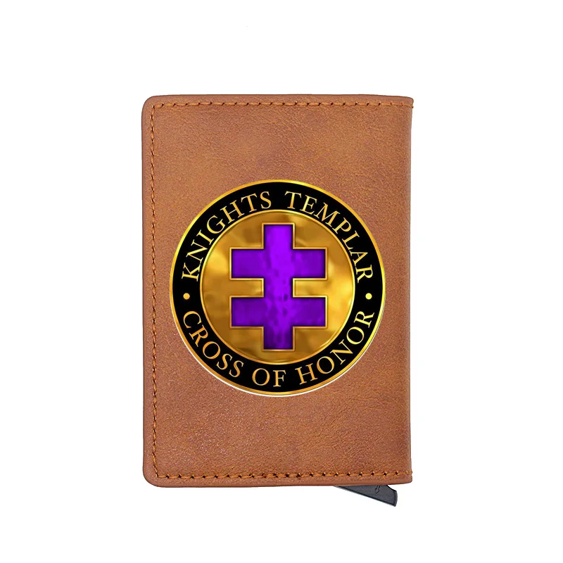 Ретро Рыцари Templar Cross Of Honor цифровая печать PU кожаный держатель для карт кошелек