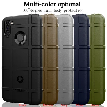 

100pcs/lot For Samsung Galaxy A01 Shield Tough Armor Cover For Samsung Galaxy A11 Shockproof Rugged TPU Case