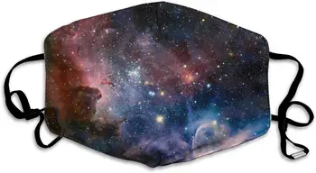 

Colorful Galaxy Stars Anti Dust Half Face Mouth Mask, Unisex Cotton Warm Fashion Adjustable Washable Mask