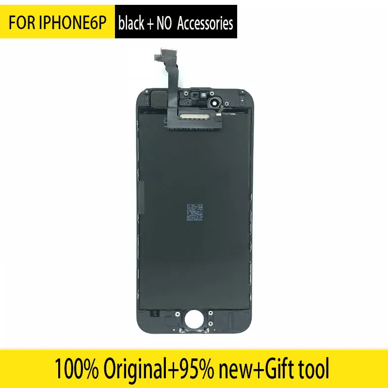 For 6p Black ЖК-дисплей для iPhone 6, 6 P, 6 S, 7, 7 Plus, замена экрана для Apple, 7, 7 Plus, без битых пикселей, дисплей, с 3D сенсорной гарантией - Цвет: For 6p Black