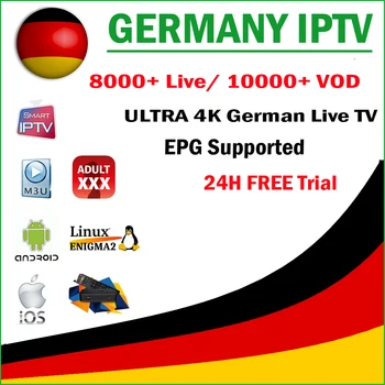 

German Ultra 4K IPTV Full Package Netherlands Spain Arabic HD TV Sweden UK USA Romania Polish Greek Live VOD Channels M3U TV