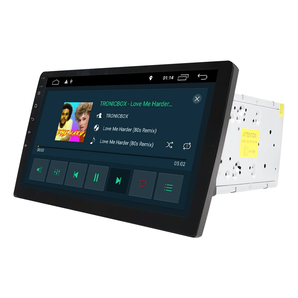 Best Eunavi 2 Din Android 9.0 8 core 4G 64G Universal Car Radio multimedia Stereo player GPS Navigation Head Unit 10.1 inch 1024*600 3