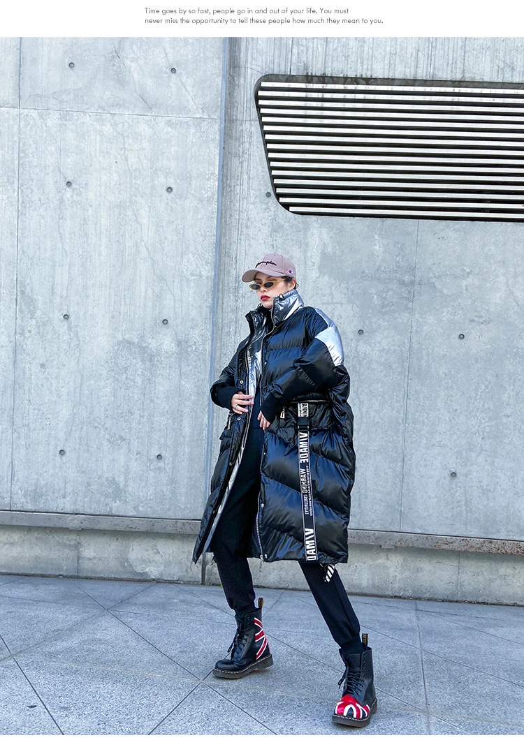 SuperAen, европейская хлопковая одежда для женщин, зимняя Новинка, Harajuku, толстые теплые парки, пальто для женщин, стоячий воротник, женская одежда