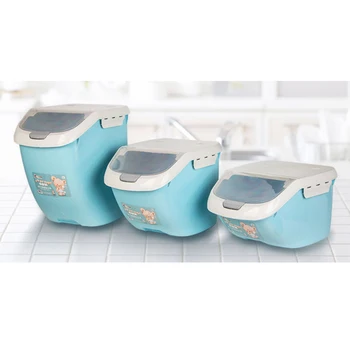 

Rice Storage Box Sealed Moisture-Proof Large Capacity Grain Flour Container Kitchen Rice Storage Box Flip Cover