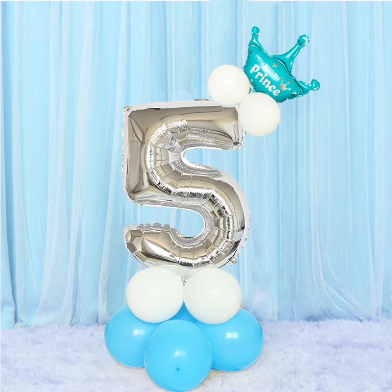 15pcs silver set Lincaier I Am Five баннер из крафт-бумаги 5 лет день рождения для мальчиков и девочек 5th воздушные шары вечерние украшения пятая гирлянда розовый синий - Цвет: 15pcs silver set