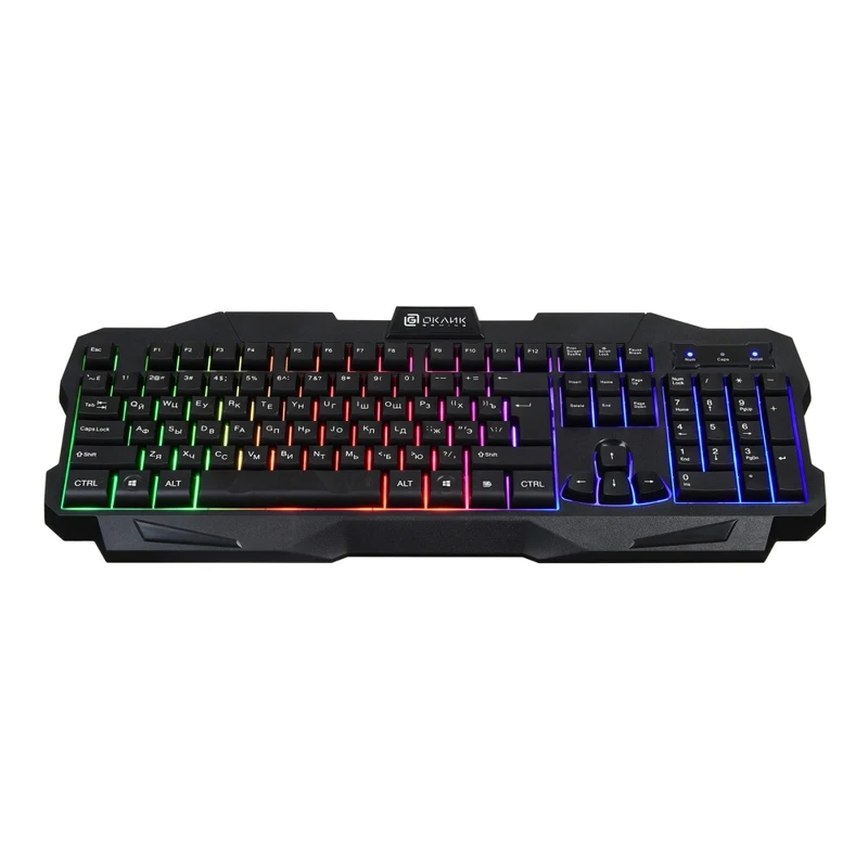 Клавиатура Oklick 757G MADNESS черный USB for gamer LED