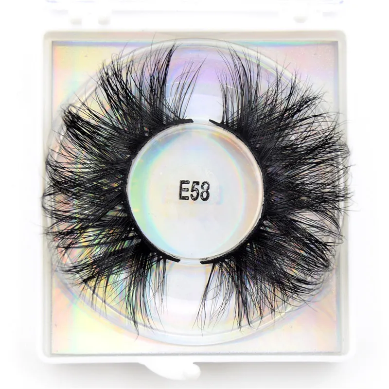 E58 Round Visofree 25 мм норковые ресницы драматические длинные норковые ресницы макияж полная полоса ресницы 25 мм накладные ресницы 3D норковые ресницы многоразовые - Цвет: E58 Round