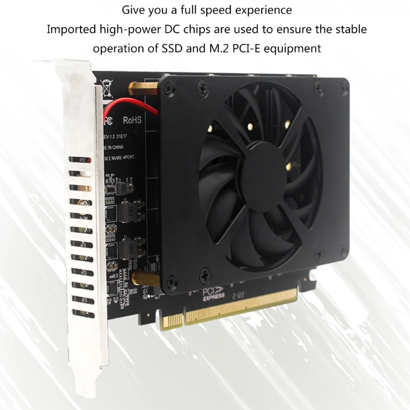 split cartão 4 ssds com ventilador de refrigeração