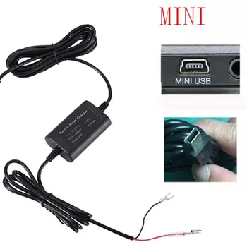 

5V 2.5A Straight Mini USB Buck Line 24 Hours Parking Monitoring Continuous Power Supply For Car DVR Camera 3m Cable Length