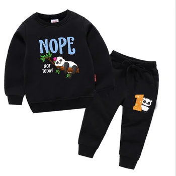 

Children's Sets Spring Autumn Baby Girl Soft Sweatshirt Suit Toddler Boy and Girl Kids Cute Panda Sets Clothing Hoodies Outfit