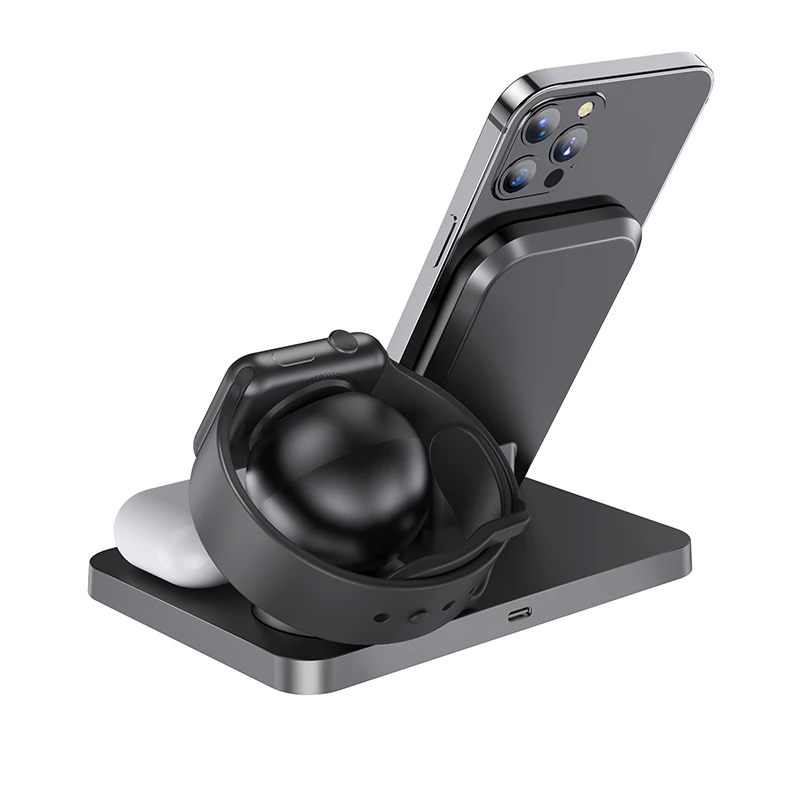 Hoco CW33 3 in 1 Wireless Charger 15W Fast Charging Station description image 4