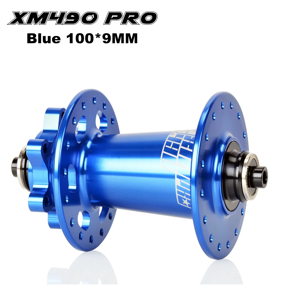 Koozer XM490 PRO Hubs 4 Bearing MTB Mountain Bike Hub Rear 10*135mm QR100*15 12*142mm Thru 28/32/36 Holes Disc Brake Bicycle Hub - Цвет: Blue 100x9mm