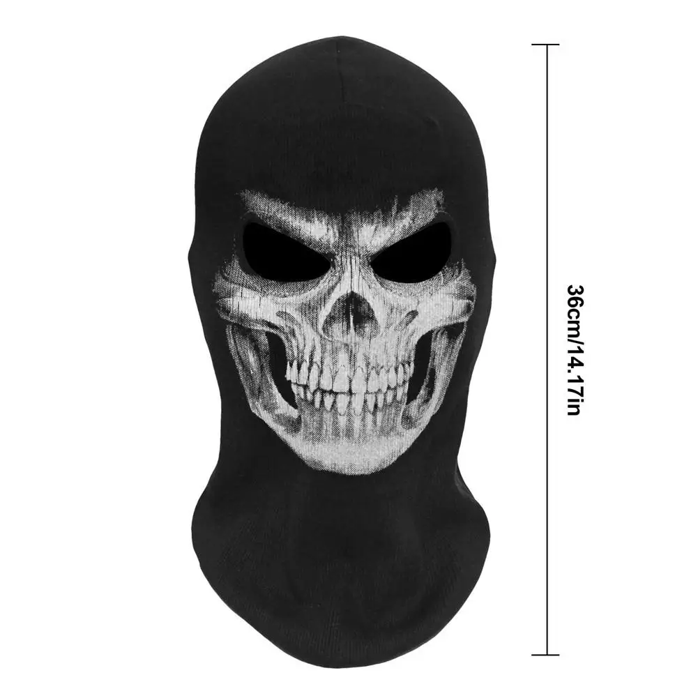 Realistic Grim Reaper Skull Mask - Latex Horror Skeleton Headgear for Halloween Costume, Cosplay & Parties image 2
