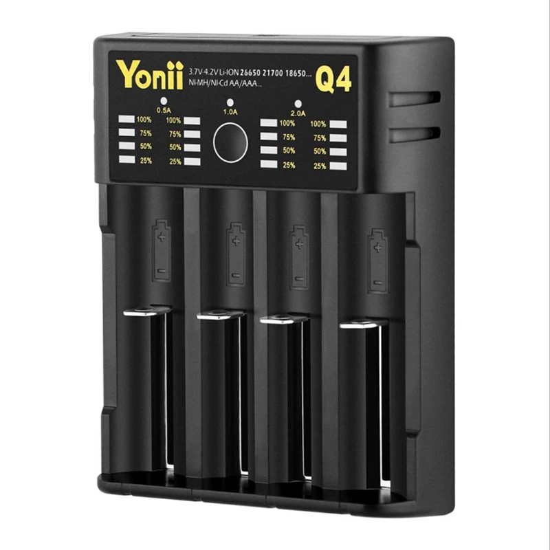 18650 зарядное устройство 4 слота Usb 21700 Aa Aaa 26650 Смарт литиевая батарея Nimh батарея независимое зарядное устройство