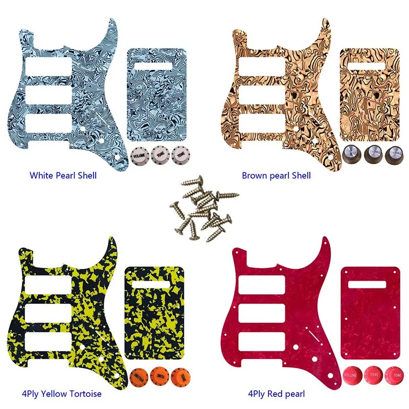 Pleroo Custom Parti Di Grande Qualità Strat Battipenna Per Chitarra Per Noi 11 Fori Per Viti Strat 3 P90 Humbucker E Piastra Posteriore E Manopola Di 
