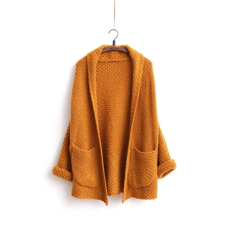 

Autumn Cardigan Women Knitted Sweater Long Sleeve Cardigan Female Sweater Women Knitted Cardigan With Pocket