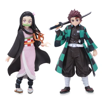 

Demon Slayer PVC Action Figures 15-18cm Tanjirou Nezuko Anime Kimetsu no Yaiba Figurine Collection Model Dolls Toys Gifts