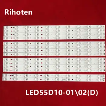 

LED Backlight strip For Original Haier U55H3 LS55H510X LS55A51 LED55D10A/B-ZC14AG-01 1pcs=10lamp 1.7 Cm wide