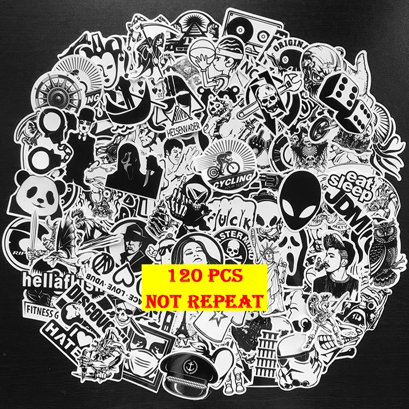 black and white 120pcs 6新gai