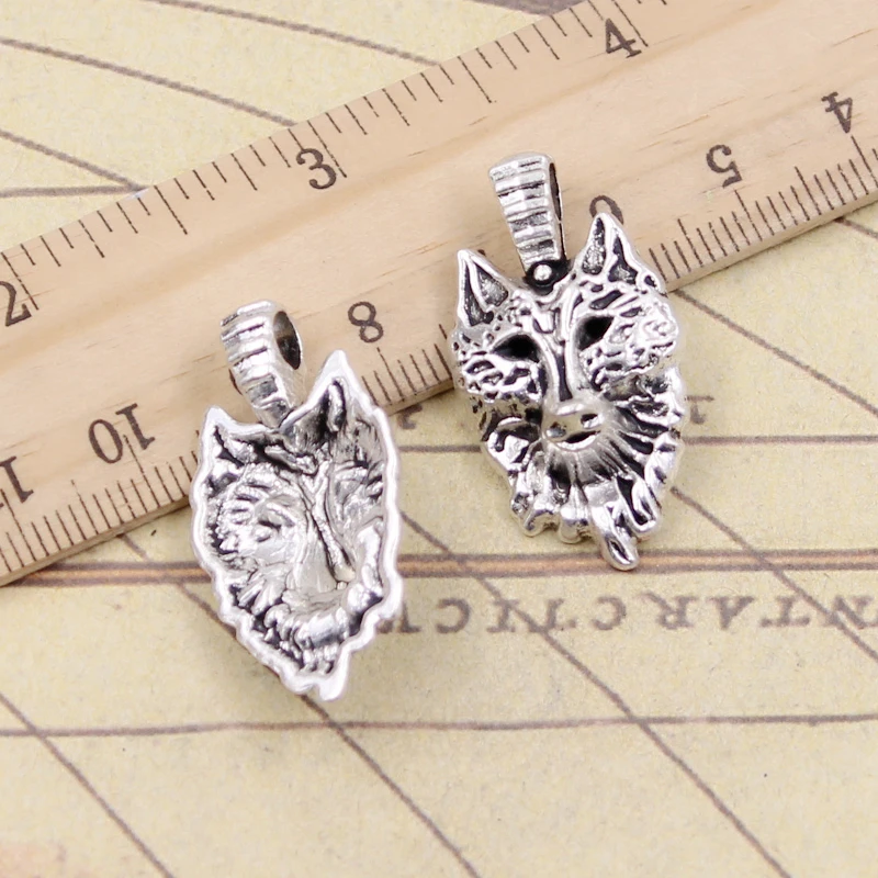 10 шт. Подвески Волчья Голова 30x15mm тибетская бронзовая Подвески из серебра под старину, подходят для изготовления ювелирных изделий, сделай сам, ручная работа