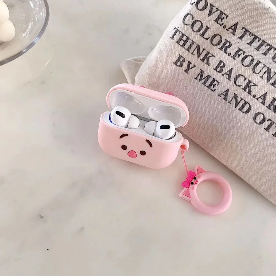 3D мультяшный чехол для Airpods Pro Чехол милый силиконовый Медведь Кролик свинья Earpods чехол для Apple Air pods Pro 3 чехол Аксессуары для кошек