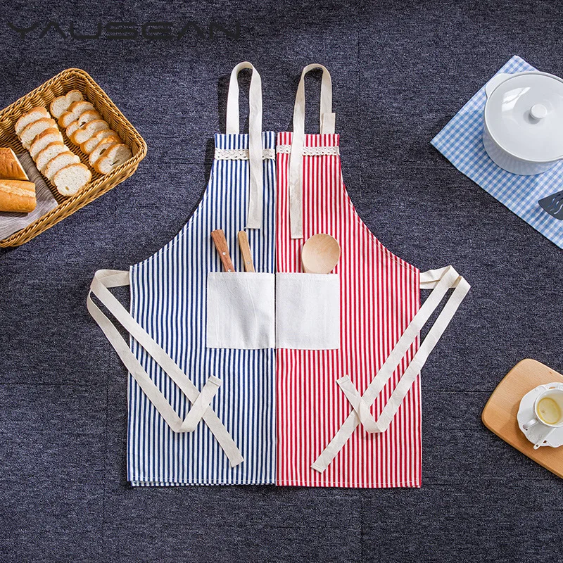 Japanese Cotton apron oil-proof cooking Chef Waiter Apron With Pockets For Man Woman adult Tracksuit Kitchen Tools accessories