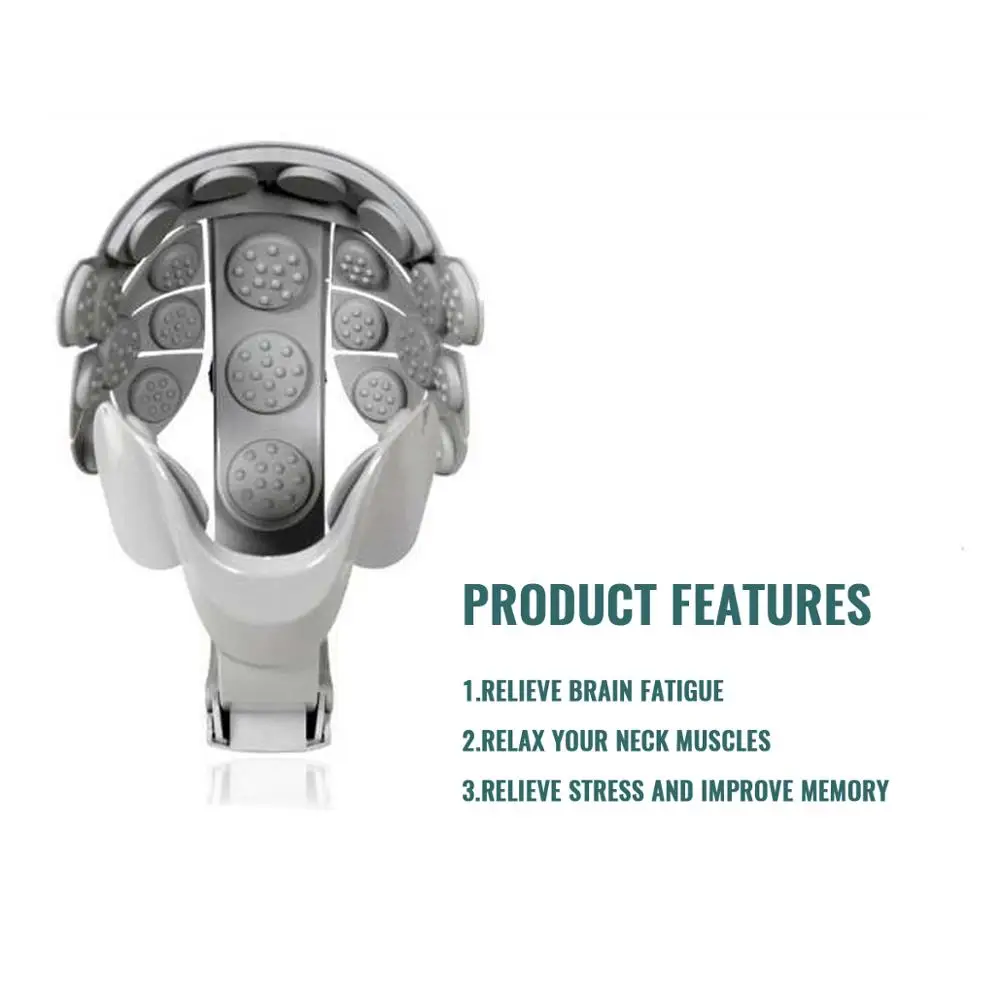 Head Vibration Massage Easy-brain Massager Electric Head Massage Relax Brain Acupuncture Points Stress Release Machine